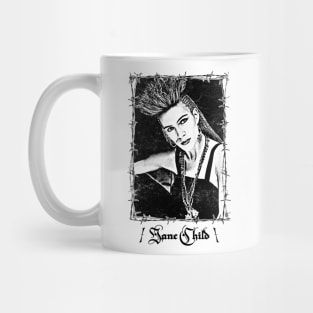 Jane Child /  Vintage Style Fan Design Mug